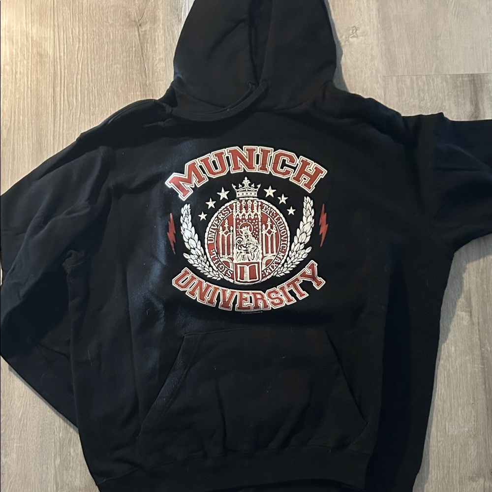 Black Munich University Hoodie